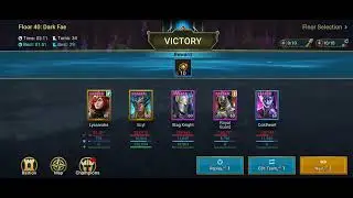 Raid Shadow Legend RSL Rotation 3 Dark Fae Normal Doom Tower level 40 1