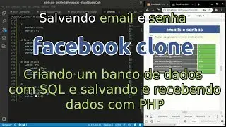CLONE do FACEBOOK usando PHP e MySQL - Salvando Email e Senha
