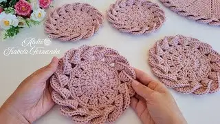 Braided Crochet Coaster Complete Step by Step
