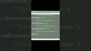 All supported message box in tkinter python 