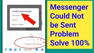 Message Could not be sent messenger problem solve।Fix messenger Couldn't send message problem