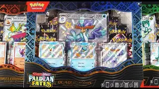 Opening one of each Paldean Fates Premium Collection Boxes