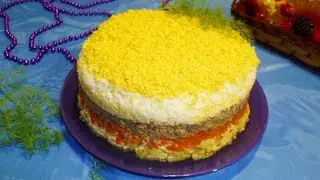 Mimosa salad with cheese