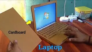 How to make laptop with cardboard !! Cardboard craft !! DIY !! k maker