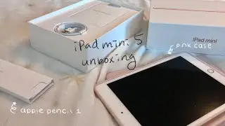 Unboxing iPad mini 5 (gold) + apple pencil 1 🌸✨