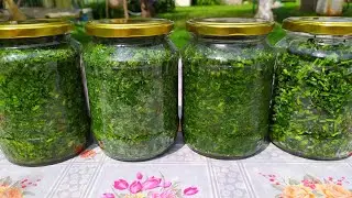 I don’t dry or freeze! Preparing cilantro and parsley for the winter❄❄