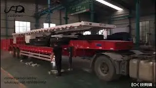 Putting the low bed semi trailer and flatbed semi trailer together to ship