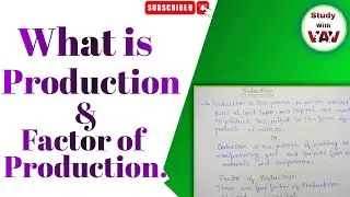 What is Production Analysis||Factors of Production Analysis||Production||In Business Economic |Hindi