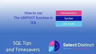 How to use the UNPIVOT Function in SQL