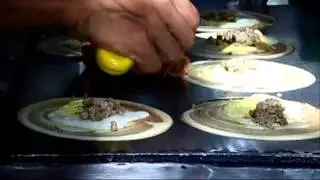 Street food in Bangkok: Quail eggs pancakes