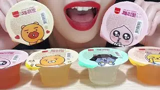 ASMR FRUIT JELLY CUPS ASMR JELLO DESSERT SOFT SQUISHY SOUNDS ASMR EATING SHOW MUKBANG 젤리 리얼사운드 먹방