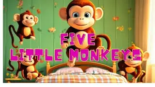 Five Little Monkeys Jumping || Nursery rhyme || Children's poem