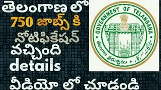 Telangana Jobs Notification 2017 || telangana job notifications 2017 || ts job updates