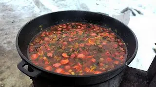 СОЛЯНКА сборная МЯСНАЯ в Казане на Костре.