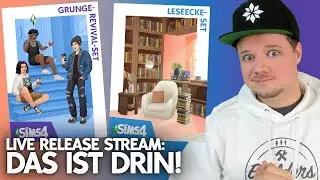 Neue Sets! Lohnen sie sich?! 💚 Release-Stream: Die Sims 4 Leseecke- und Grunge Revival-Sets