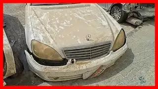 Abandoned luxury Mercedes S-Class
