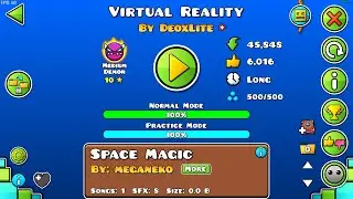 [Medium Demon] Virtual Reality 100% | by DeoxLite | Geometry Dash 2.2