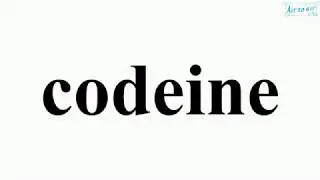 codeine (English) - Medical terminology for medical students -