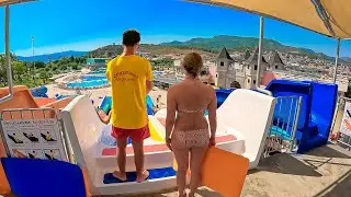 All Water Slides at Yalı Castle  Water Park in Türkiye