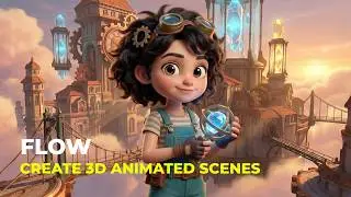 How to Create 3D AI Animated Cartoon Scenes | Veo 3.1 + Google Flow