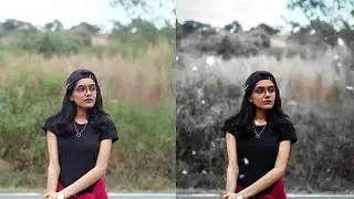Adding snow fall effect in pics| editing like @sawrowpatil |edit challenge | picsart ||  lightroomcc