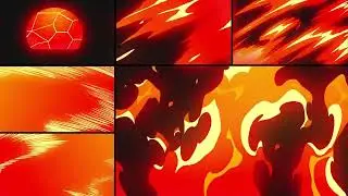 Cartoon Fire Transitions | Motion Graphics Pack