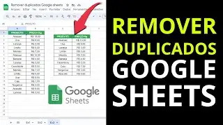 Como Remover Duplicados Google Sheets | Google Planilhas