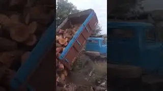 Выгрузка дров Газ 53