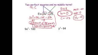 Ch7V10 - I can factor and solve polynomials that have perfect square values for a and c (medium)