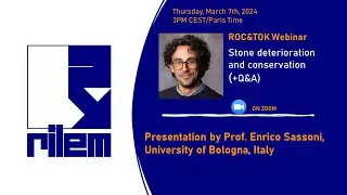 Stone deterioration and conservation by Prof. Enrico Sassoni