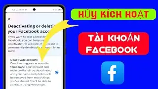 Cách hủy kích hoạt tài khoản Facebook 2024||Hủy kích hoạt Facebook
