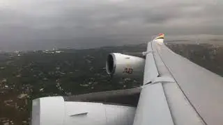 Air Belgium A340-300 Takeoff Pointe-à-Pitre
