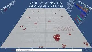 Glider army by @reds0l - Twitch Plays Conway's Game of Life - Classic Edition (Unity3d ECS Proto #8)