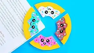 DIY DONUT CORNER BOOKMARKS for Back To School 2018 | Easy & Cute School Supplies