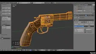 Revolver 'King Cobra Target' Gun modelling in Blender 10 of 10