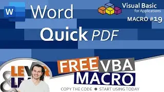 Word Quick PDF | VBA Macro #19
