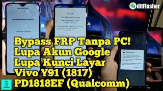 Cara Bypass FRP Vivo Y91 (1817) PD1818EF Lupa Akun Google dan Lupa Kunci Layar Tanpa PC!
