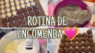 ROTINA DE ENCOMENDA 🥰| PRENSANDO BOLO +FINALIZANDO MEIO CENTO DE DOCES + ROTINA 🩷 | Letícia Borgheti