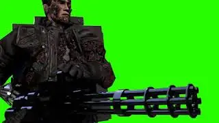 Terminator Green Screen minigun