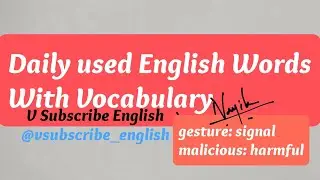 Daily used english words|30 words|words with vocabulary|@vsubscribe_english #viralenglish