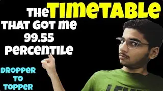 The Timetable that got me 99.55 percentile in JEE | The Timetable to get 99+ percentile in JEE
