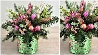 DIY Christmas composition. New Year's gift idea