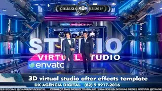 3D NEWS TV STUDIO SET | VIRTUAL GREEN SCREEN BACKGROUND | After effects Intro Templates FREE
