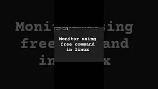 Check free Memory in Linux using free command 
