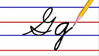 letter G, cursive handwriting practice