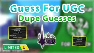 [UGC LIMITED] GUESS FOR FREE UGC | Auto Guess / Fast UGC Script