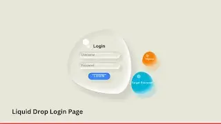 Liquid Drop Login Page using HTML & CSS | Water Drop Effects @mrcodebox33