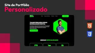Como criar Portfólio com HTML e CSS - Pt. 01/08 - Menu do site