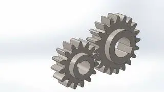 Spur gear rotation animation