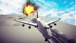 Boeing 747 Realistic Crashes | Besiege